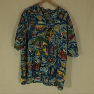 big dogs hawaiian button down shirt